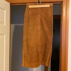Beautiful brown Suede Skirt